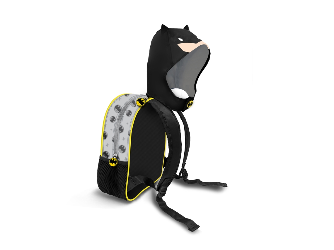 DC Comics Batman Chibi Mochila con Capucha Hood, Gris KARACTERMANIA