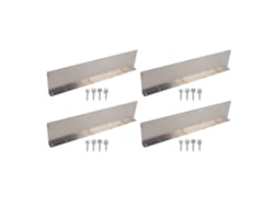 Paquete de 4 canaletas Rainwater Valley, desviador de agua de lluvia de aluminio, protector contra salpicaduras con 32 tornillos para techo