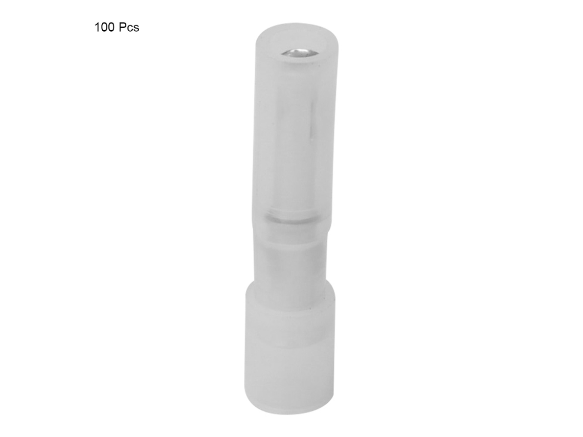 Conector Terminal Bala Blanco 100 Piezas 24-18awg Conector Hembra 0.5