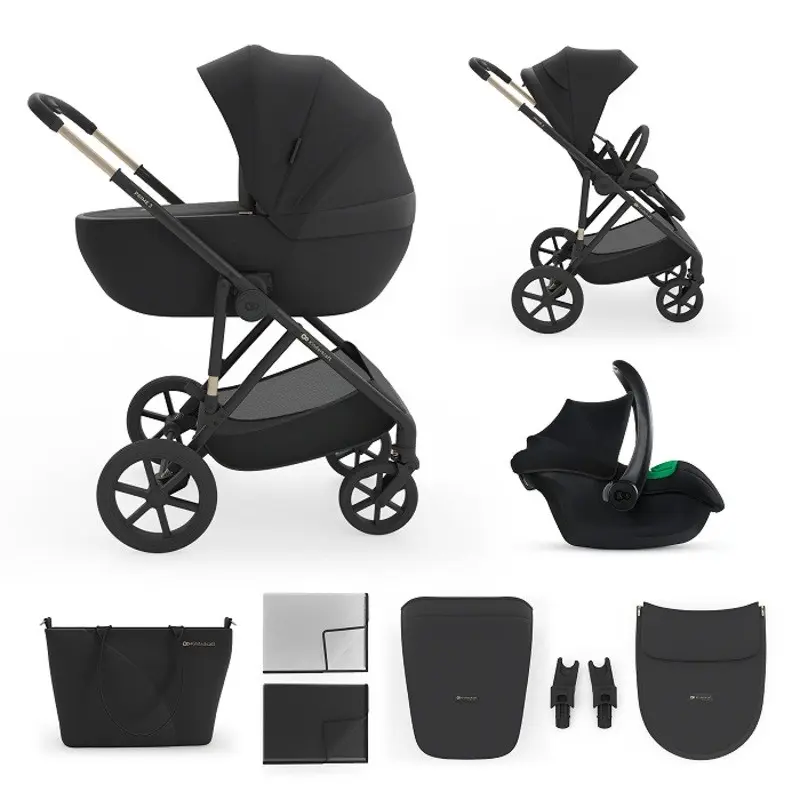 Carrito Bebé Multifunción 3 En 1 Kinderkraft Prime3 Negro