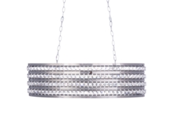 Lámpara de techo BELIANI Cavone de Metal Plateado 76x31x108