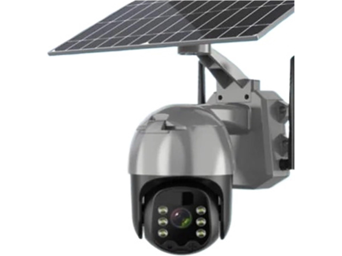 Cámara De Seguridad Doméstica Ptz Hd De 4 Mp Con Energía Solar Para Exteriores Y Almacenamiento En La Nube.