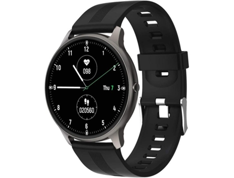 Reloj inteligente Monitor de seguimiento de actividad física con pantalla táctil completa ultradelgada (negro) VEANXIN