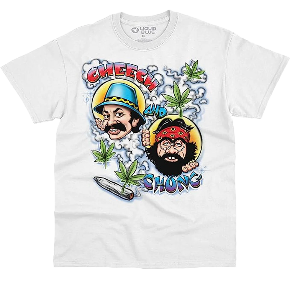 Cheech And Chong Airbrush Style T-shirt Unisex Rockinstone Size:m