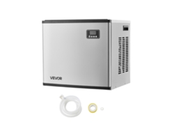 Máquina para fabricar hielo, capacidad de 181 kg/día, 566 x 448 x 508 mm, plateada, Vevor