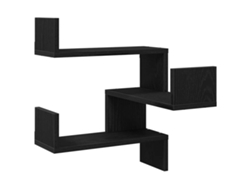 Estante de pared de roble negro 40 x 40 x 49,5 cm MAISON EXCLUSIVE