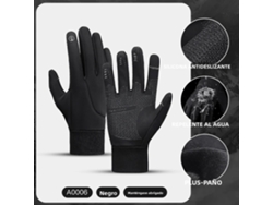 Guantes de ciclismo unisex MDUG con pantalla táctil, estilo de medio dedo, cálidos para actividades al aire libre (Negro M)