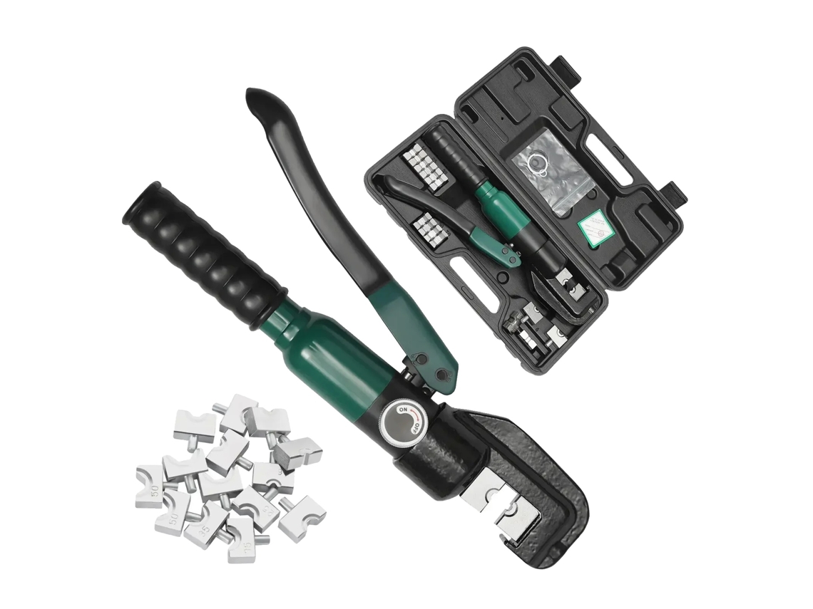 Crimpadora hidráulica, fuerza de crimpeado de 60 kN, matrices de varios tamaños, OEM ecológica