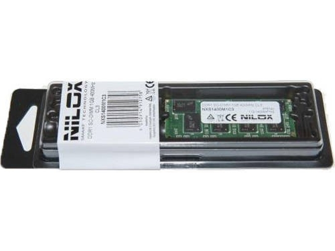 Memoria RAM DDR NILOX NXS1400M1C3 (1 x 1 GB - 400 MHz - CL 3 - Verde)