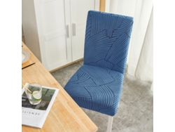 1 paquete de funda protectora extraíble para silla de comedor para el hogar, restaurante-azul marino profundo-Tamanho universal LUUCOZK