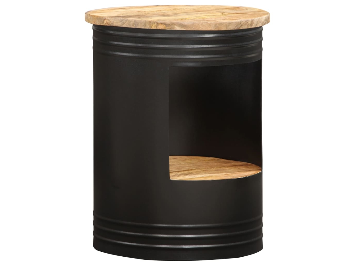 Mesa de Centro de Apoyo 43X55 Cm Madera de Manguera Maciza