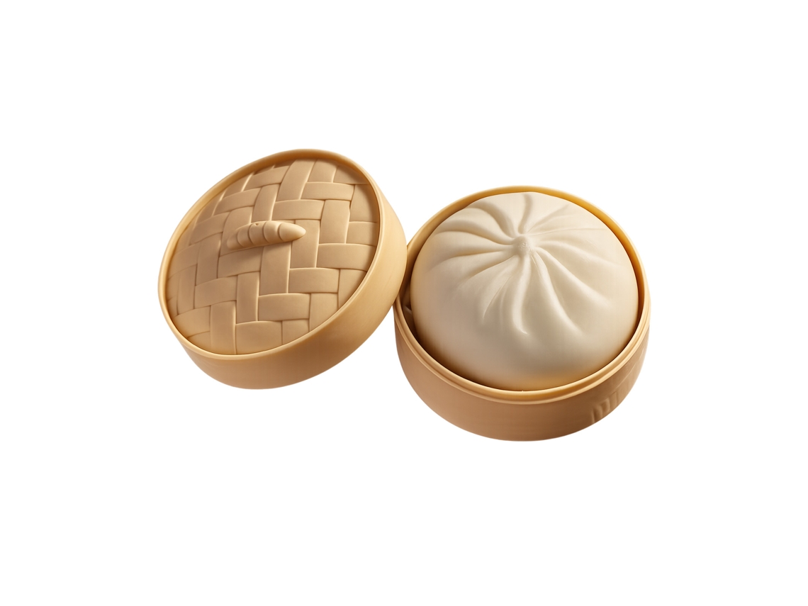 Juguete antiestrés Baozi blanco sin expresión