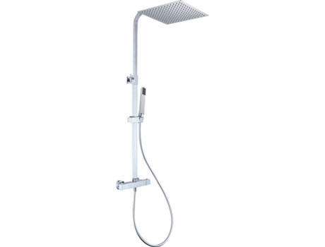Columna de Ducha Termostática Nila Cromado Mango de Ducha Alargado 30 Cm X 30 Cm VALAZ