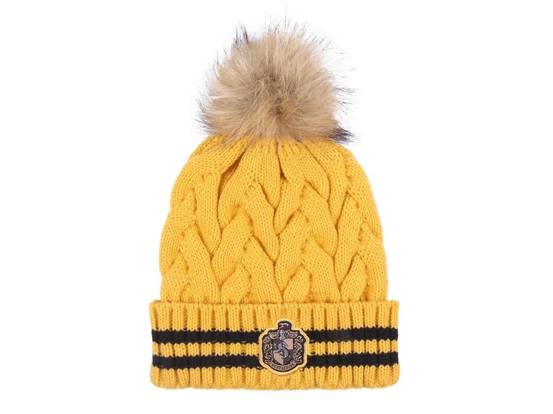 Gorro de punto con pompón de Hufflepuff, talla única B.active
