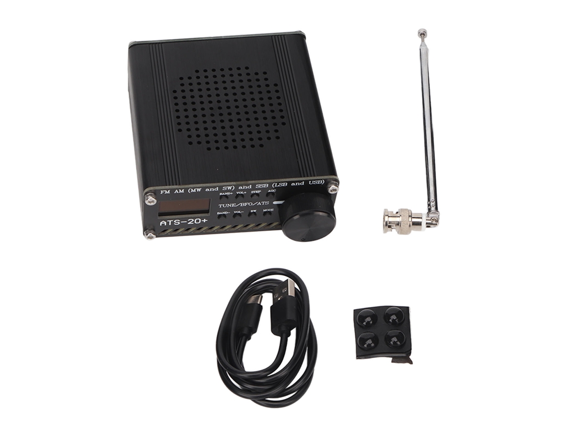 Receptor De Radio Digital Portátil Ats 20+ De Banda Mundial Con Alta Sensibilidad Para Uso En Campamentos Y En El Hogar.