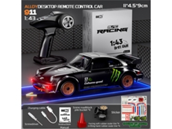 Amarillo88rc 911 Rtr 1/43 2.4g 4wd Drift Giroscopio Aleación Proporcional Led Alta Velocidad On-road Regalo Niños Juguetes