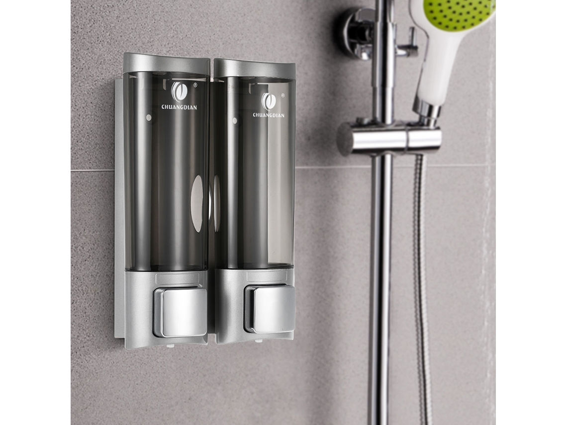 Dispensador Doble De Jabón Manual De Pared Para Baño Y Cocina, 200 Ml, Abs A Prueba De Fugas
