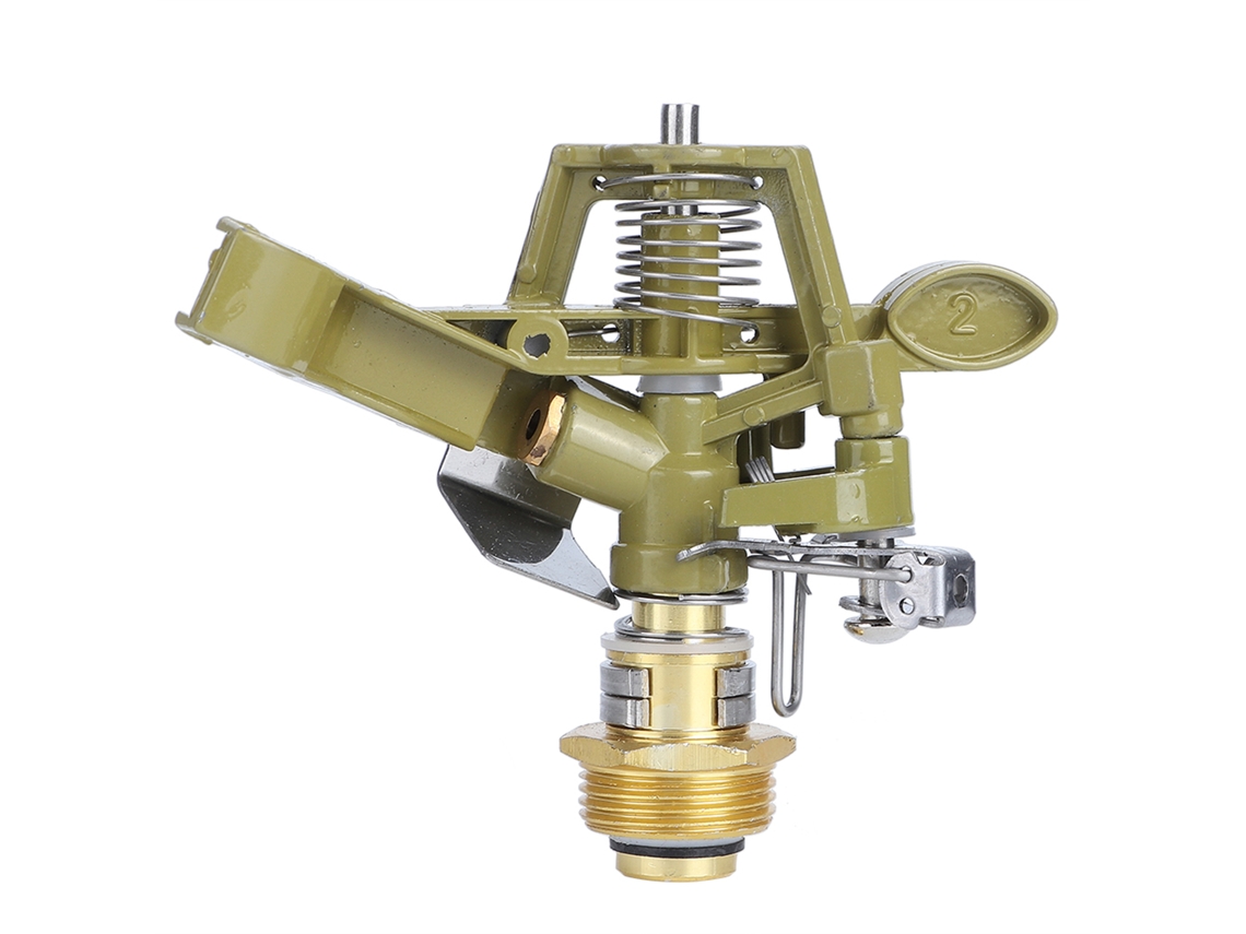 Boquilla De Aspersor Rotativa De Aleación De Aluminio G3/4 De Pulgada Con Brazo Oscilante Para Jardín.