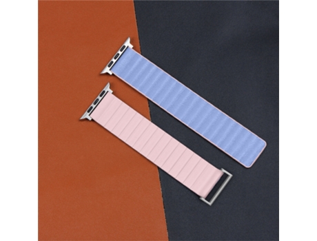 Correa de Reloj Magnética de TPU para Apple Watch Series 9, 8 y 7 41mm / SE 3 y SE 2 y 6 y SE y 5 y 4 40 mm / 3 y 2 y 1 38 mm (Rosa + Azul Sierra)