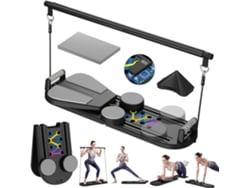 Equipo De Pilates (negro), Tabla De Pilates 12 En 1, Uso Doméstico, Portátil Y Plegable.