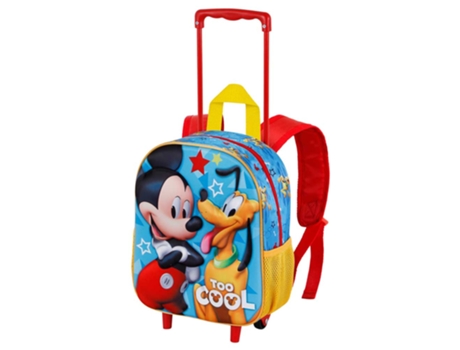 Mickey Mouse Pal Mochila 3D con Ruedas Pequeña, Azul KARACTERMANIA