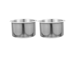 KOFIHETY Topeador de tazas de tapa de acero inoxidable, inserto del soporte de bebida duradero contra la riega para el asiento de la mesa del bote del automóvi
