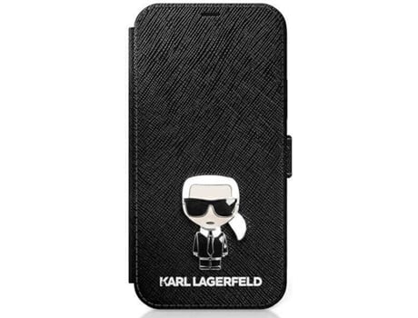 Carcasa Apple KARL LAGERFELD iPhone 12 Mini Libro Horizontal Negro
