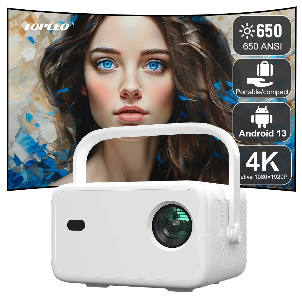 Proyector 8K, Android de 14 bits, para uso doméstico, alto brillo.