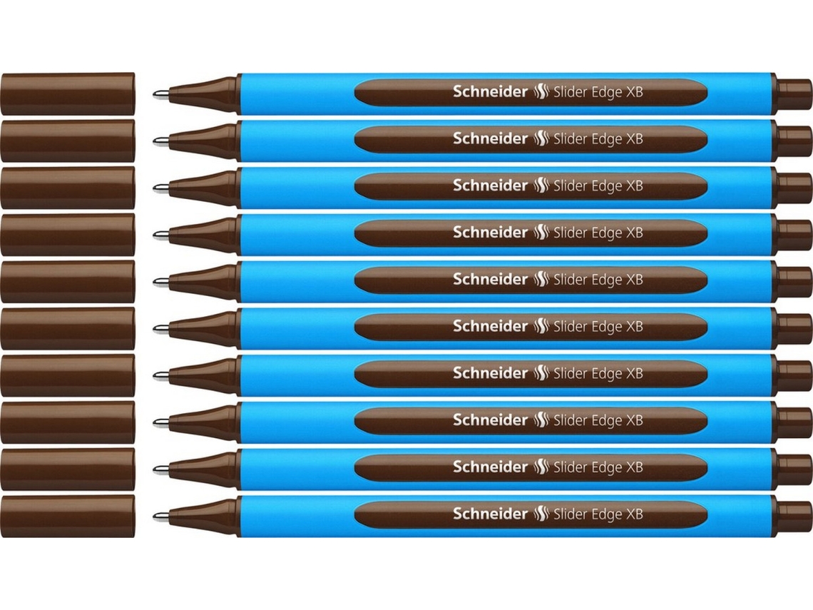 Bolígrafo Schneider - Slider Edge - XB - Marrón - Paquete de 10