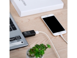 Medidor Usb Digital Que Monitoriza El Voltaje Y La Corriente Cc, Cargador De Batería Externa De 5,1 A Y 30 V Con Cable Negro.