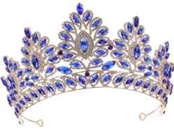 Coroa De Casamento Com Strass, Tiara De Luxo, Acessório De Cabelo Prático Para Eventos.