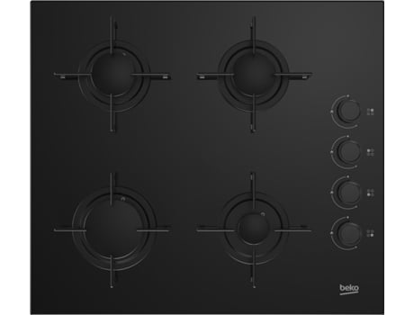 Placa de Gas BEKO HING 64120 SB (Gas butano-propano - 65 cm - Negro)