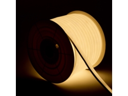 Tira Led Neón Regulable 220v Blanco Cálido Semicircular 180 7.5w/m Corte 100cm Ip67 A Medida 1 M