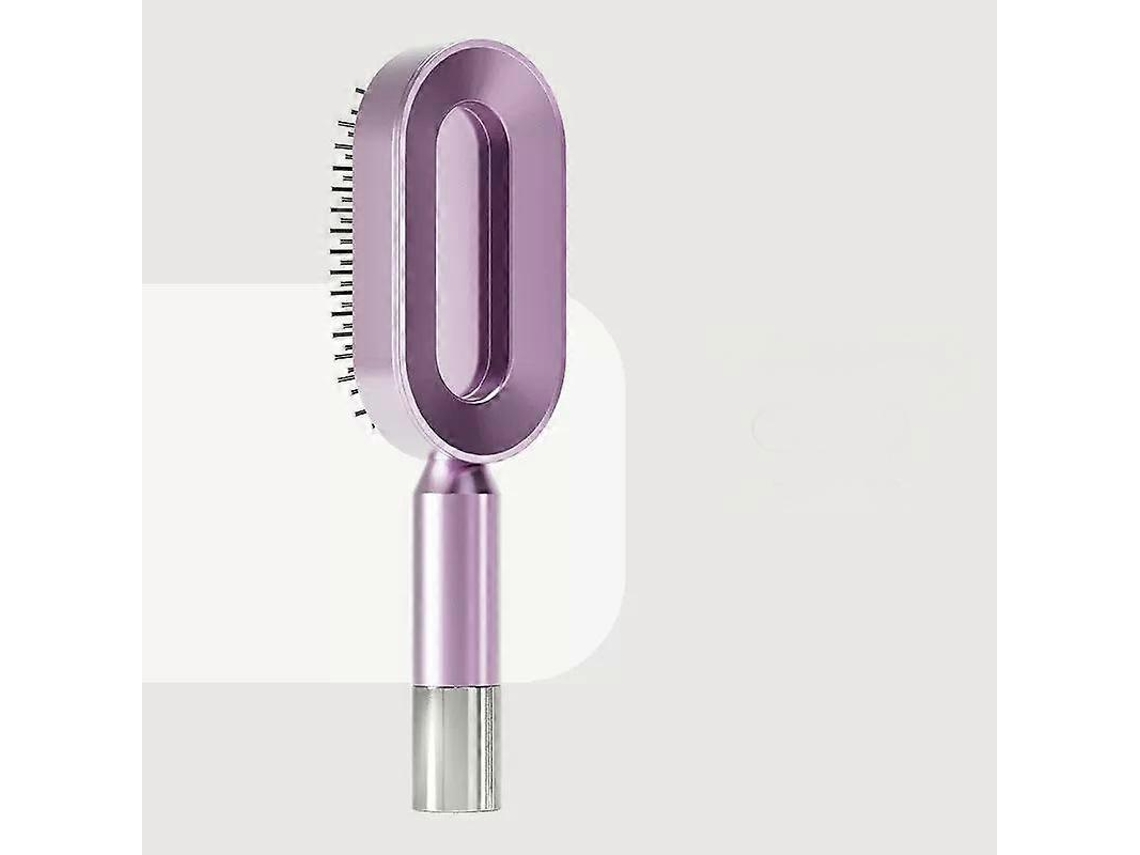 Peine de mango largo para desenredar suavemente todo tipo de cabello. Diseño ergonómico con dientes anchos.