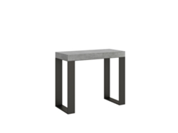 Consolas Tecno Small Premium Extensible hasta 196 cm ITAMOBY (90 x 40 x 77 cm - Paneles de Melamina - Cemento)