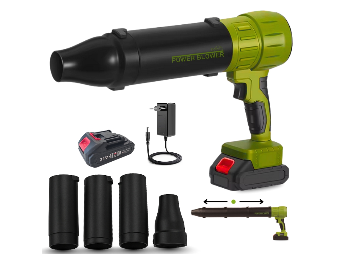 Soplador de aire Starlyf de 350 W, inalámbrico, de mano, para hojas, nieve y limpieza de coches.