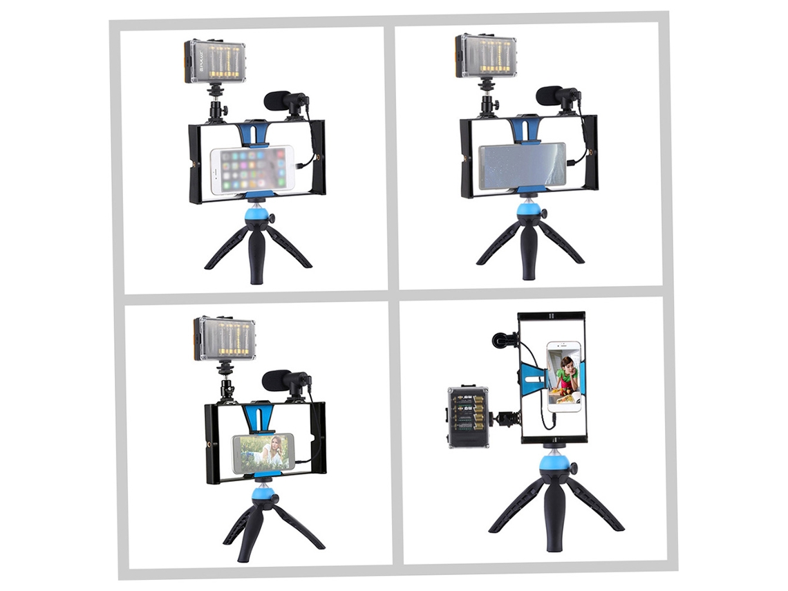 2026-kit De Grabación Y Estudio: Micrófono, Trípode, Luz Led Y Accesorios Para Filmar Y Fotografiar