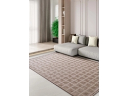 Alfombra Interior Geométrico Con Flecos - Atticgo - Ona Beige 160x230 Cm