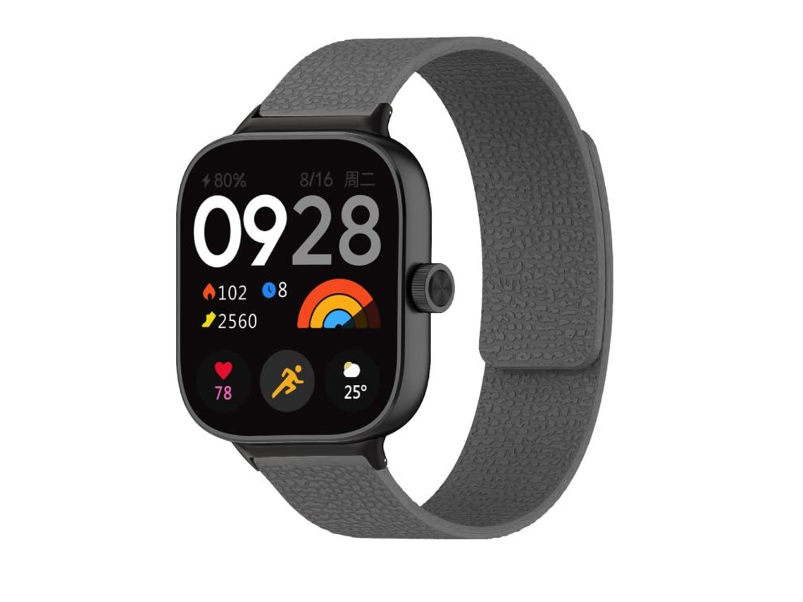 Pulseira Para Redmi Watch 6 / 5 / 4 - Silicone Macio Magnético - Textura De Lichia