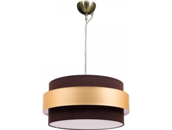 Lámpara de Suspensión FABRILAMP Bremen (Marrón - E27 - 60 W - Textil)