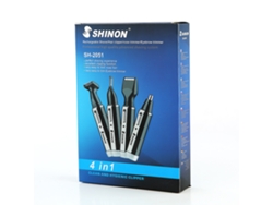 Trimmer Eléctrico De Pelo Nasal Multifunción 4 En 1 Para Afeitado De Cejas Y Templos, Mini Rasuradora Color Negro