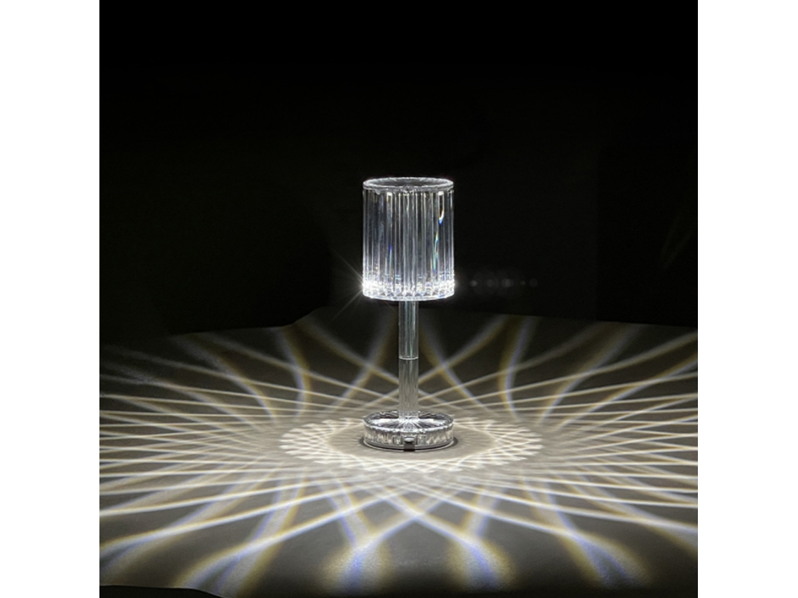 2026-lámpara De Mesa De Cristal Moderna Con Luz Nocturna Romántica Control Táctil Acrílico Portátil Decorativa Para Dormitorio Sala Estudio Restaurante