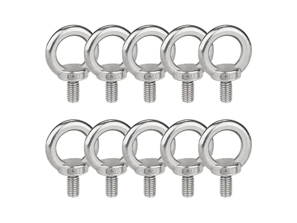 Tuercas De Ojo M8 Tornillos De Ojo Externos Acero Inoxidable 304 10 Piezas Tornillos De Ojo Redondo