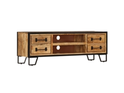 Mueble de TV con cajones de madera maciza de mango, 120 x 30 x 40 cm, DKD Home Decor