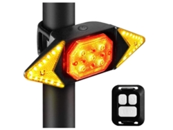 Luz Trasera Para Bicicleta Con Función Intermitente, Control Remoto Inalámbrico Y Carga Usb. 5 Modos. Color Negro.
