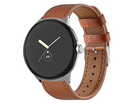 Correa para Google Pixel Watch Round Tail Brown Correa de reloj de cuero genuino VENISYMLIS