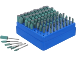 Kit de pulido Topbathy de 100 piezas con puntas abrasivas de goma verde de 3 mm para herramientas rotativas | Sin marca