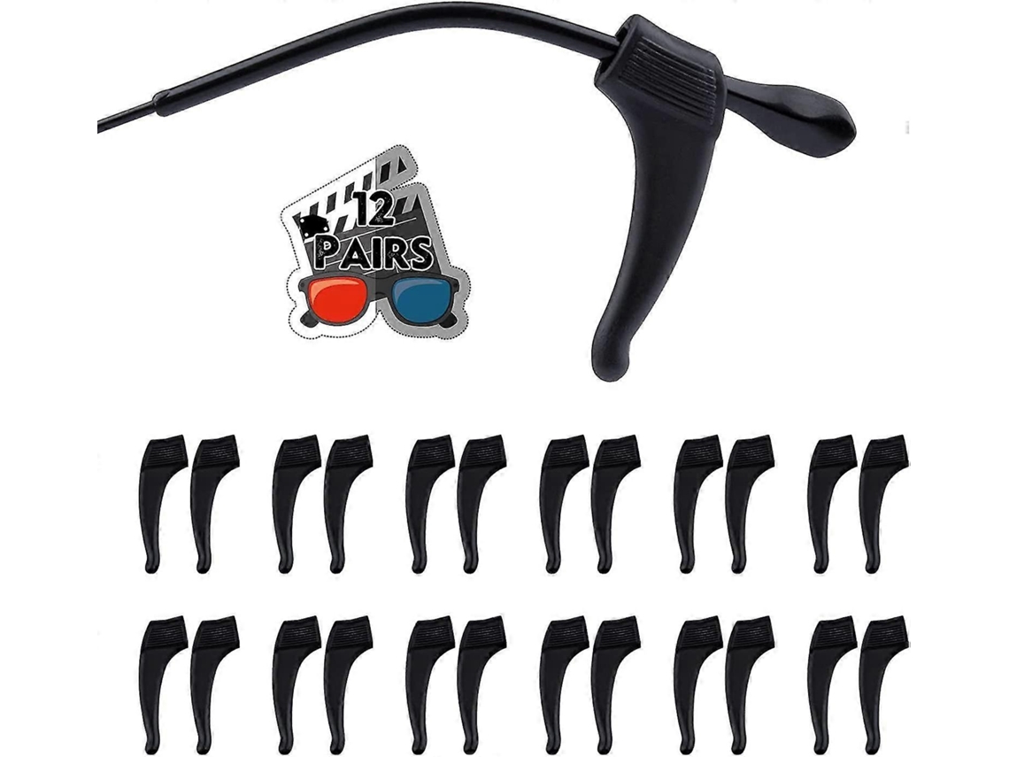 Ganchos de silicona para las orejas, soporte antideslizante, puntas de lengüeta, retenedor de funda para gafas de sol, 12 y 20 pares, Rosewell