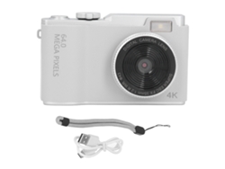 Cámara Digital 48mp 1080p Pantalla 2.4 Pulgadas Zoom 16x Antishake Compacta Para Viajes Y Selfies Blanca