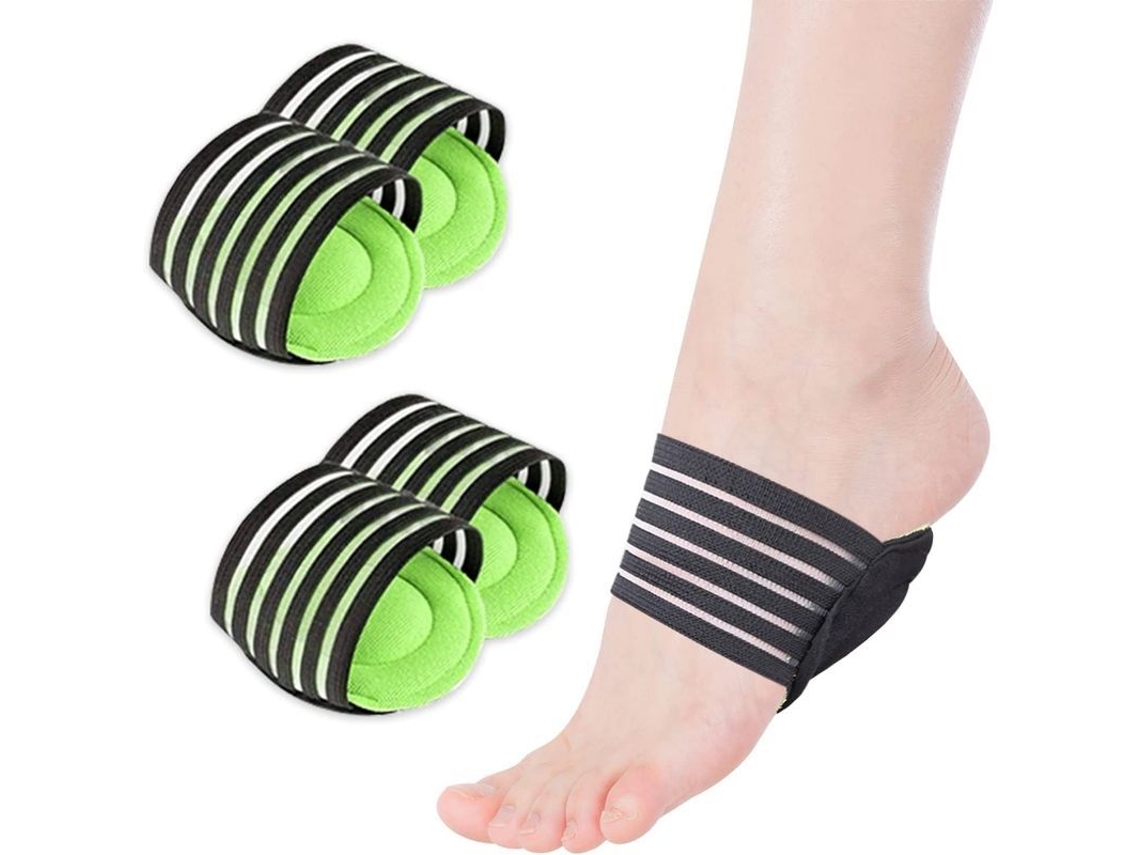 2 Pares De Soportes Para El Arco Del Pie Con Compresión Y Acolchado Cómodo Para Aliviar El Dolor De Pies.